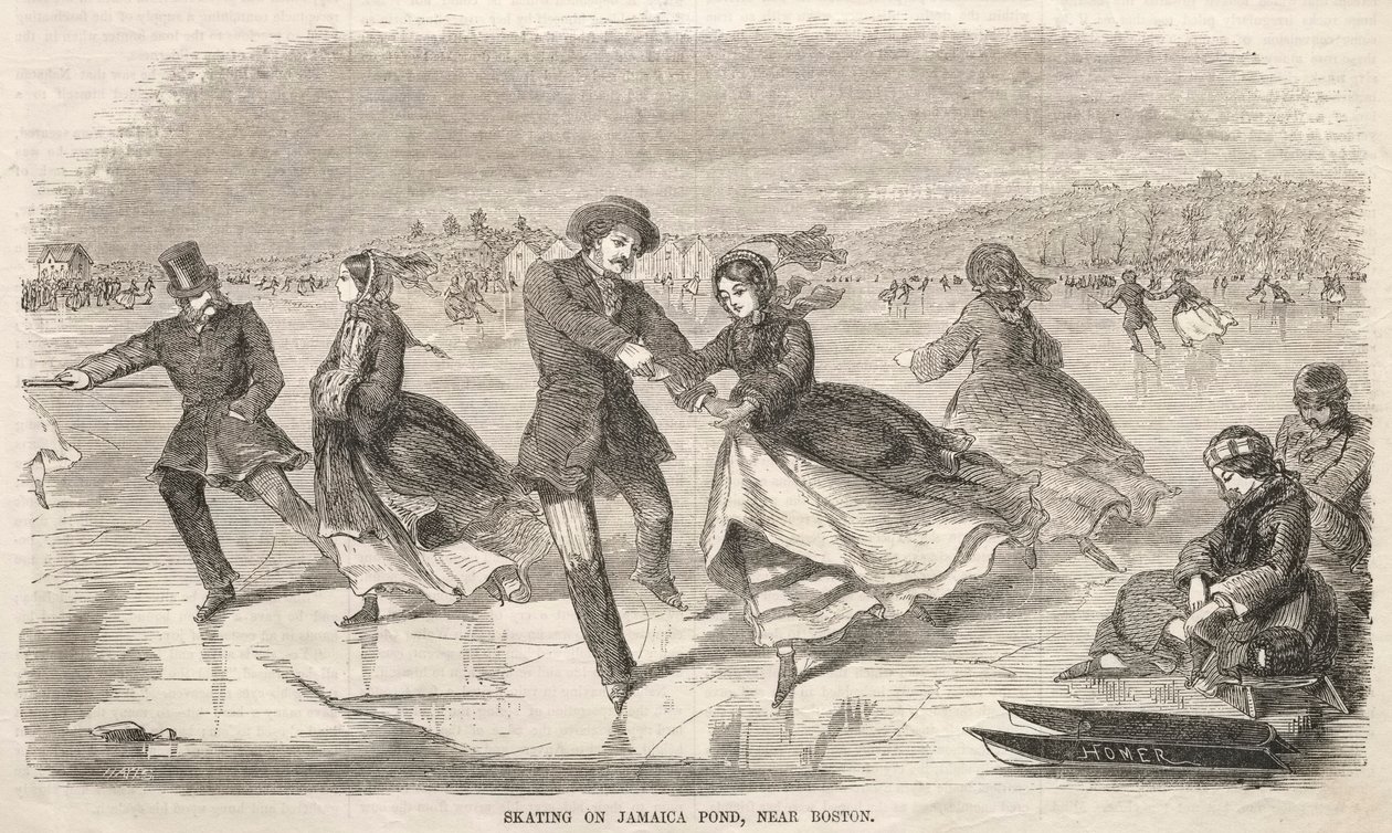 التزلج على جامايكا بوند ، بالقرب من بوسطن ، 1859. بواسطة وينسلو هومر