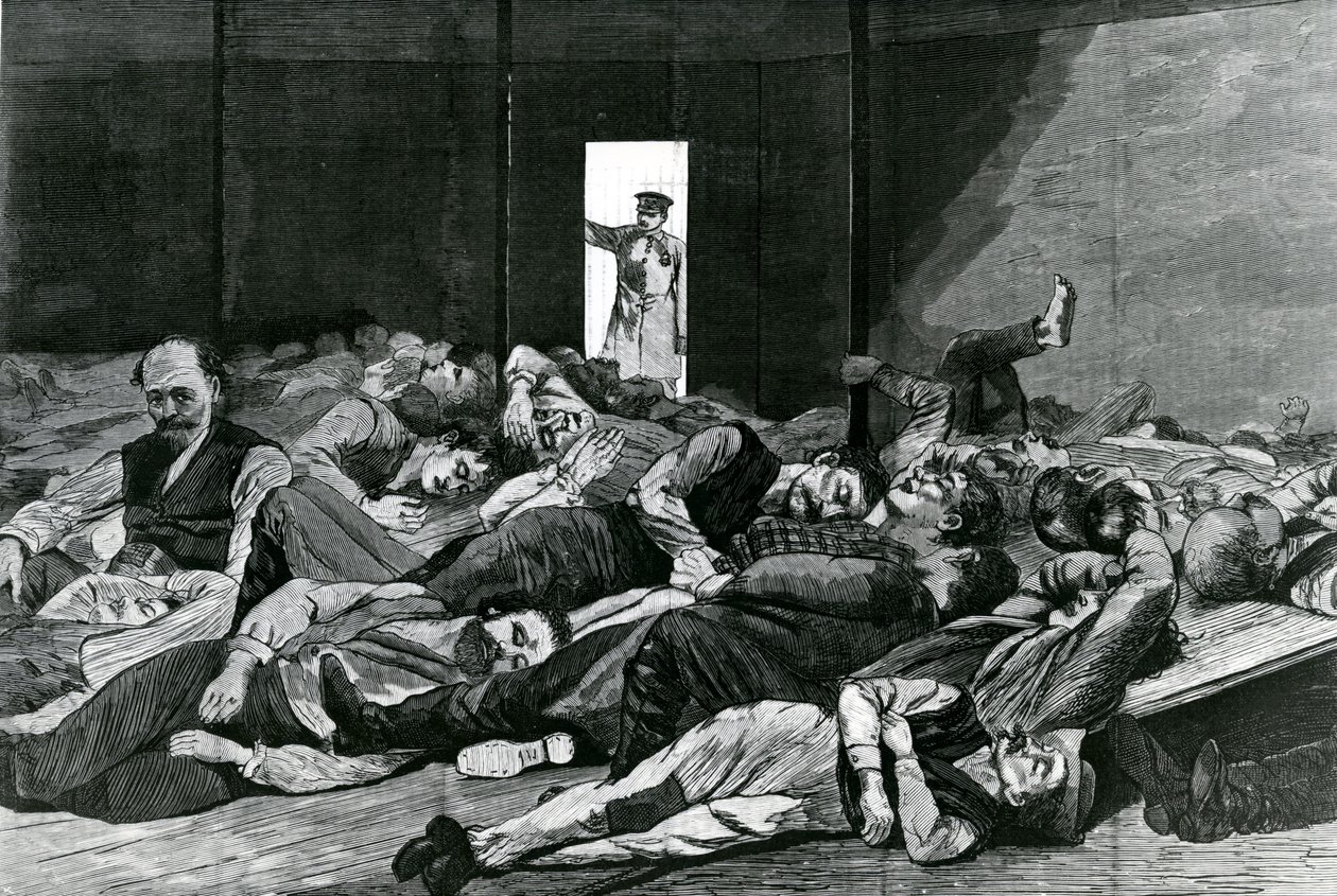 Station House Lodgers ، نُشرت في "Harper&39;s Weekly" ، 1874 بواسطة وينسلو هومر