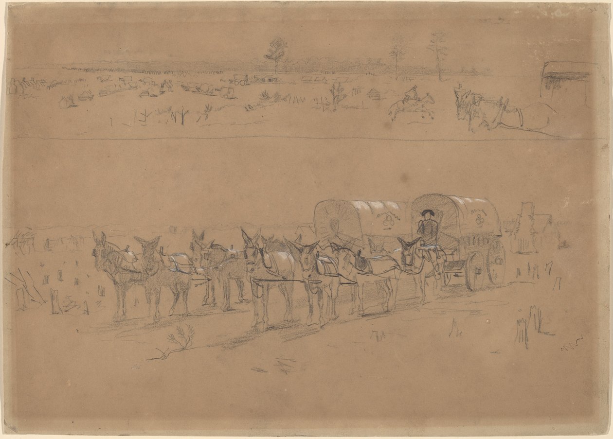 قطار الإمداد ، 1864. بواسطة وينسلو هومر