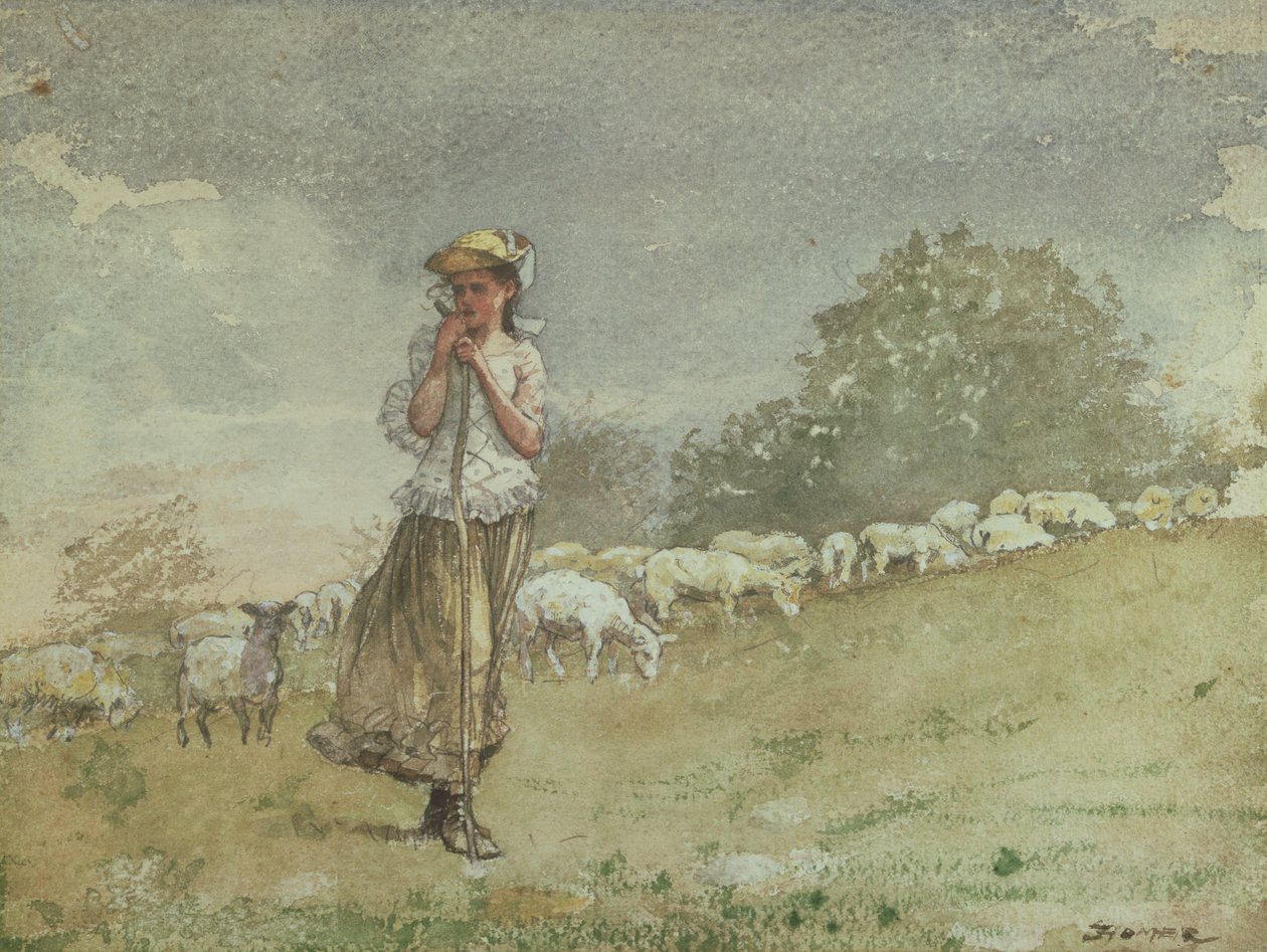 تميل الأغنام ، مزرعة هوتون ، c.1878-79 بواسطة وينسلو هومر