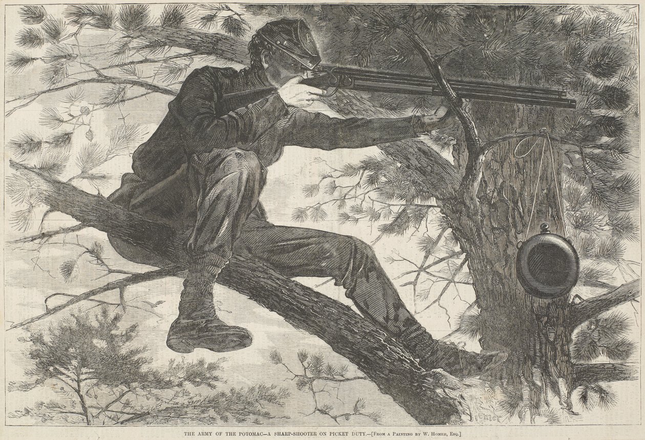 جيش بوتوماك - مطلق النار الحاد في Picket Duty ، 15 نوفمبر 1862 (نقش الخشب) بواسطة وينسلو هومر