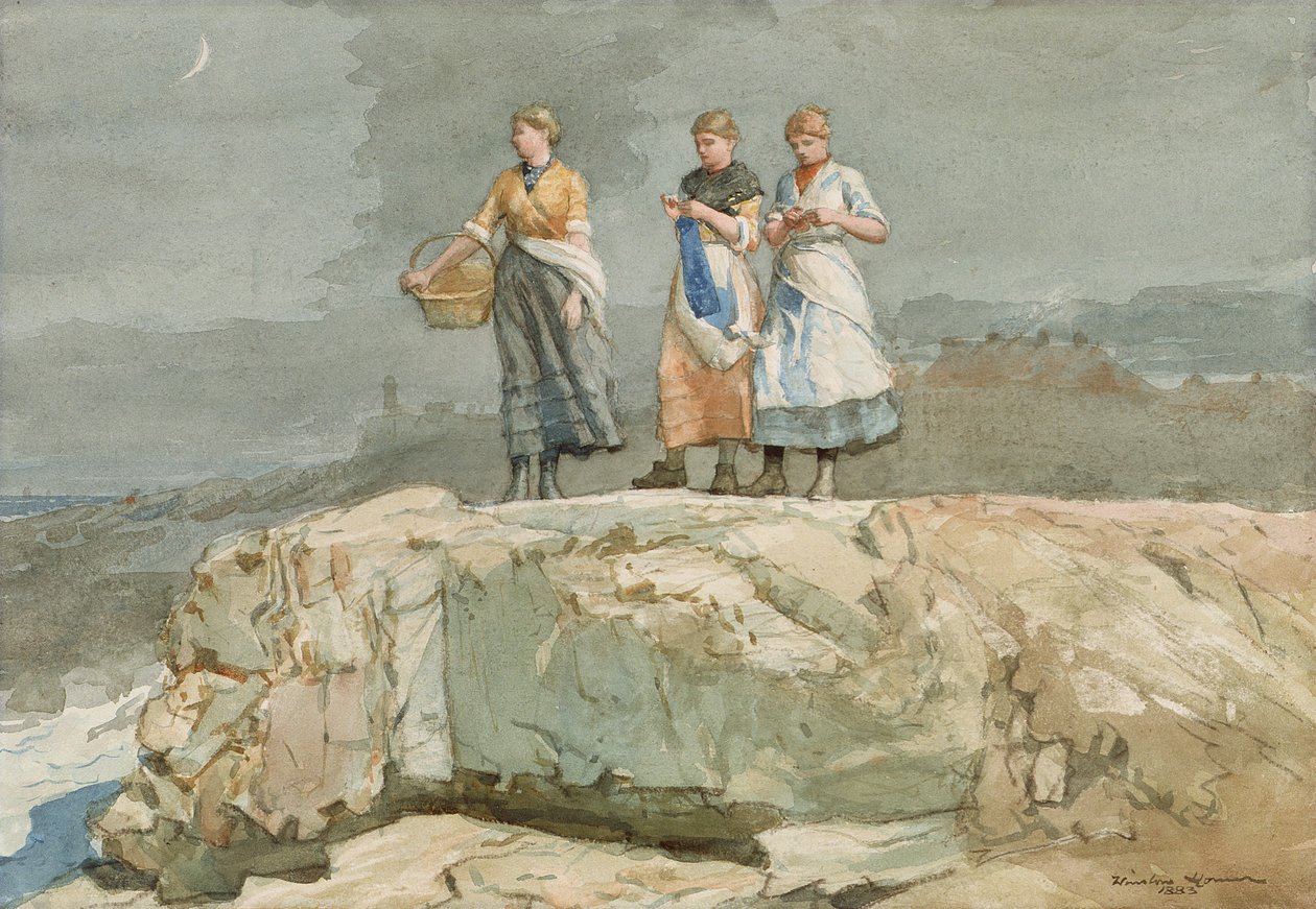 المنحدرات ، 1883 (مرحاض على ورق) بواسطة وينسلو هومر
