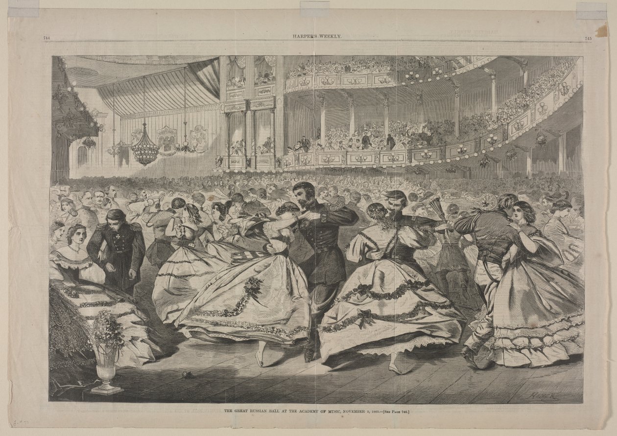 الكرة الروسية العظيمة في أكاديمية الموسيقى ، 5 نوفمبر 1863 ، 1863. بواسطة وينسلو هومر
