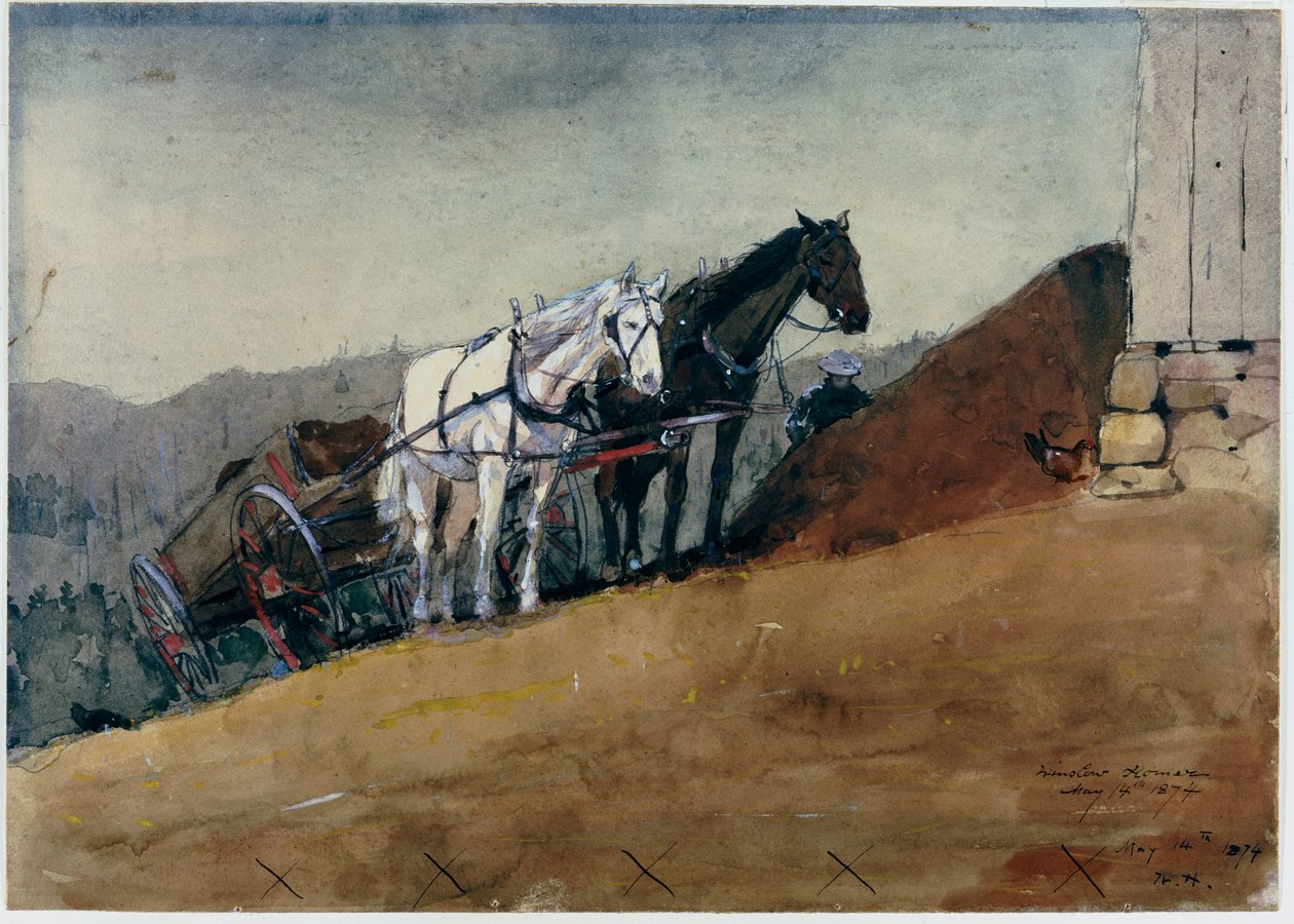 The Hilltop Barn - مزرعة هوتون ، 1874 بواسطة وينسلو هومر