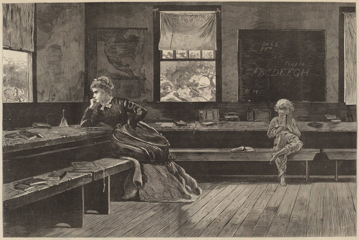 The Noon Recess ، تم نشره عام 1873. بواسطة وينسلو هومر