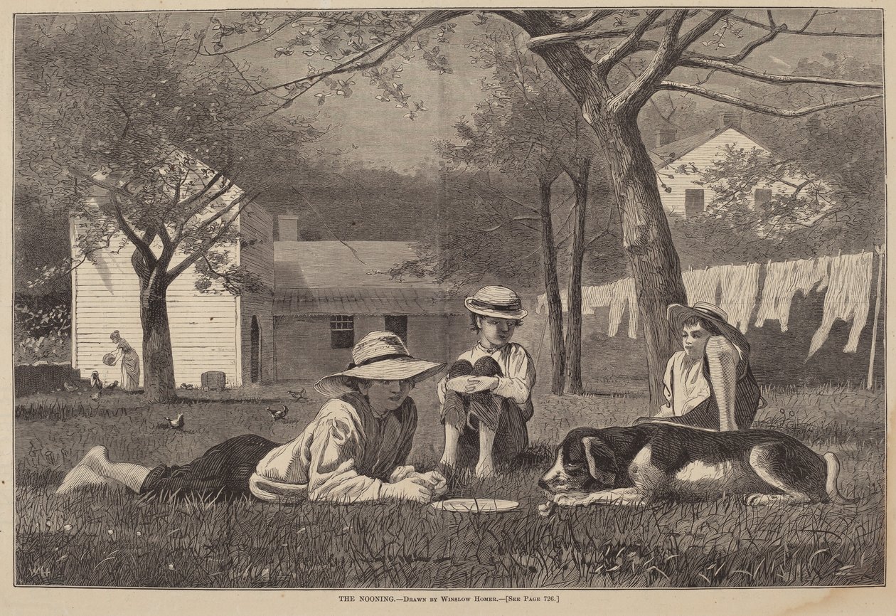 The Nooning ، تم نشره عام 1873. بواسطة وينسلو هومر