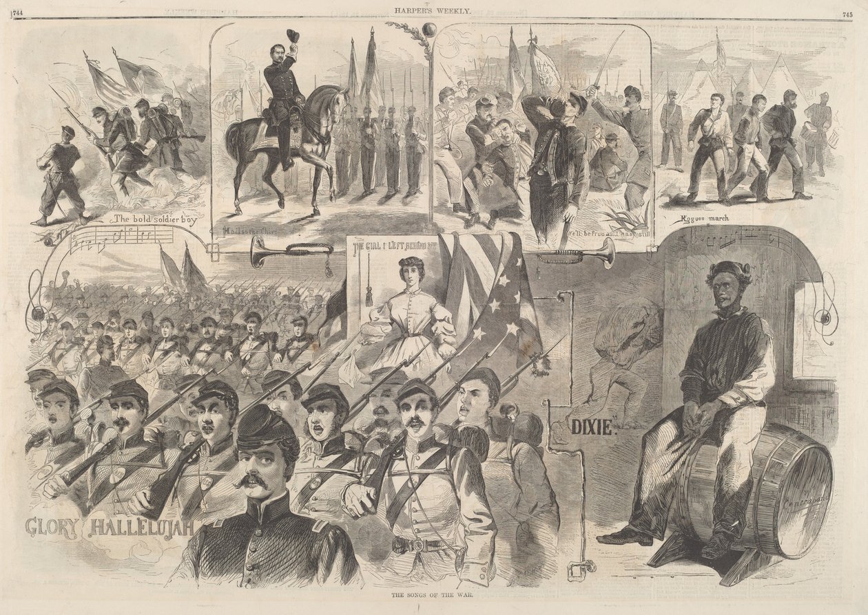 أغاني الحرب ، نُشرت عام 1861. بواسطة وينسلو هومر