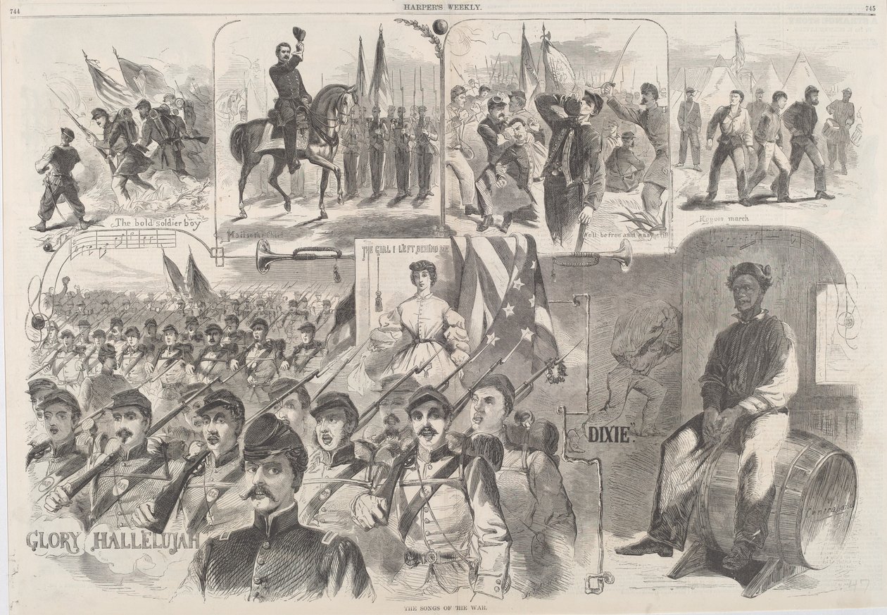 أغاني الحرب ، نُشرت عام 1861. بواسطة وينسلو هومر
