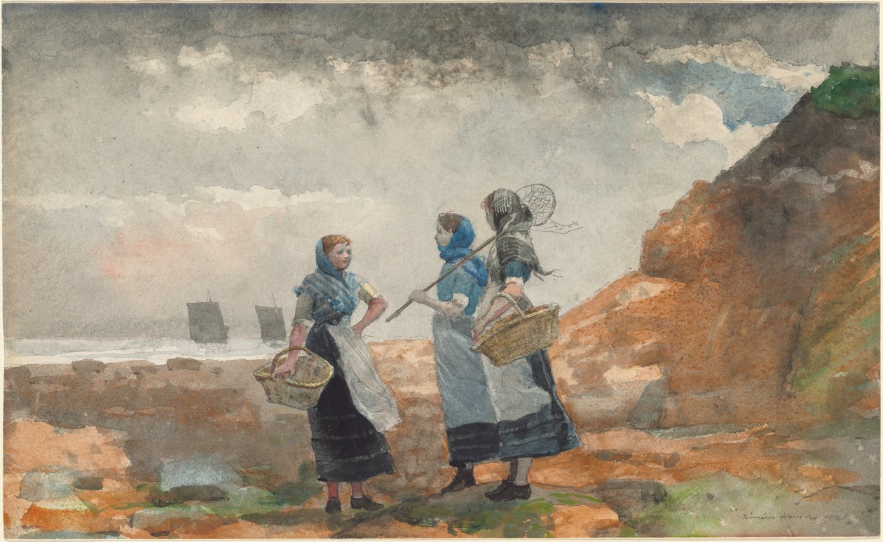 ثلاث فتيات فيشر ، تاينماوث ، 1881. بواسطة وينسلو هومر