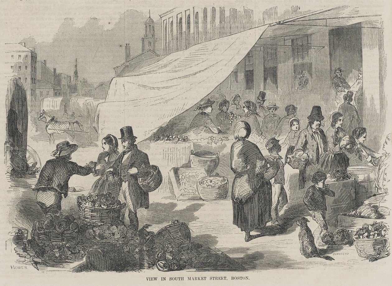View in South Market Street, Boston بواسطة وينسلو هومر