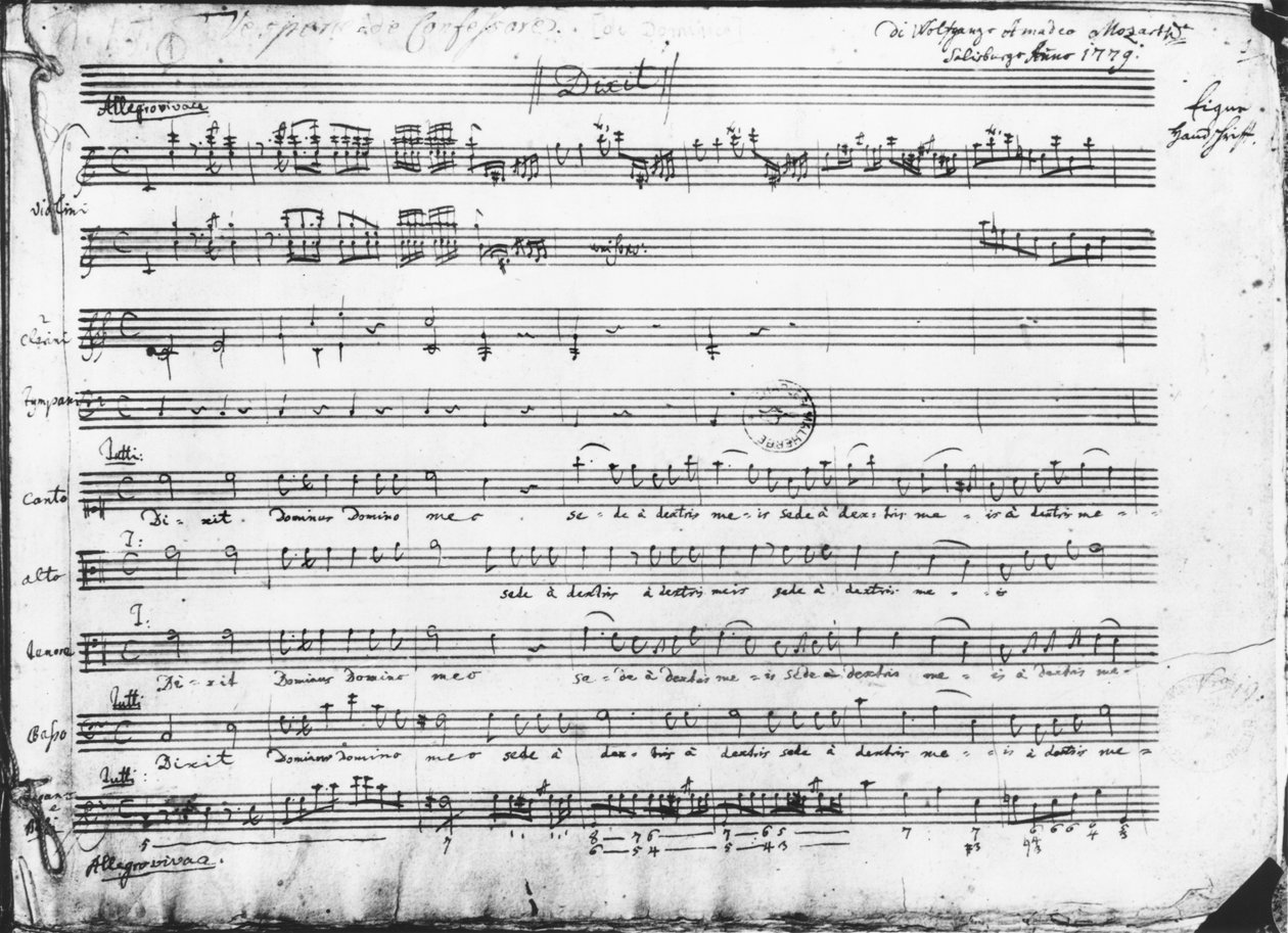 صلاة الغروب ، 1779 بواسطة فولفغانغ أماديوس موزارت