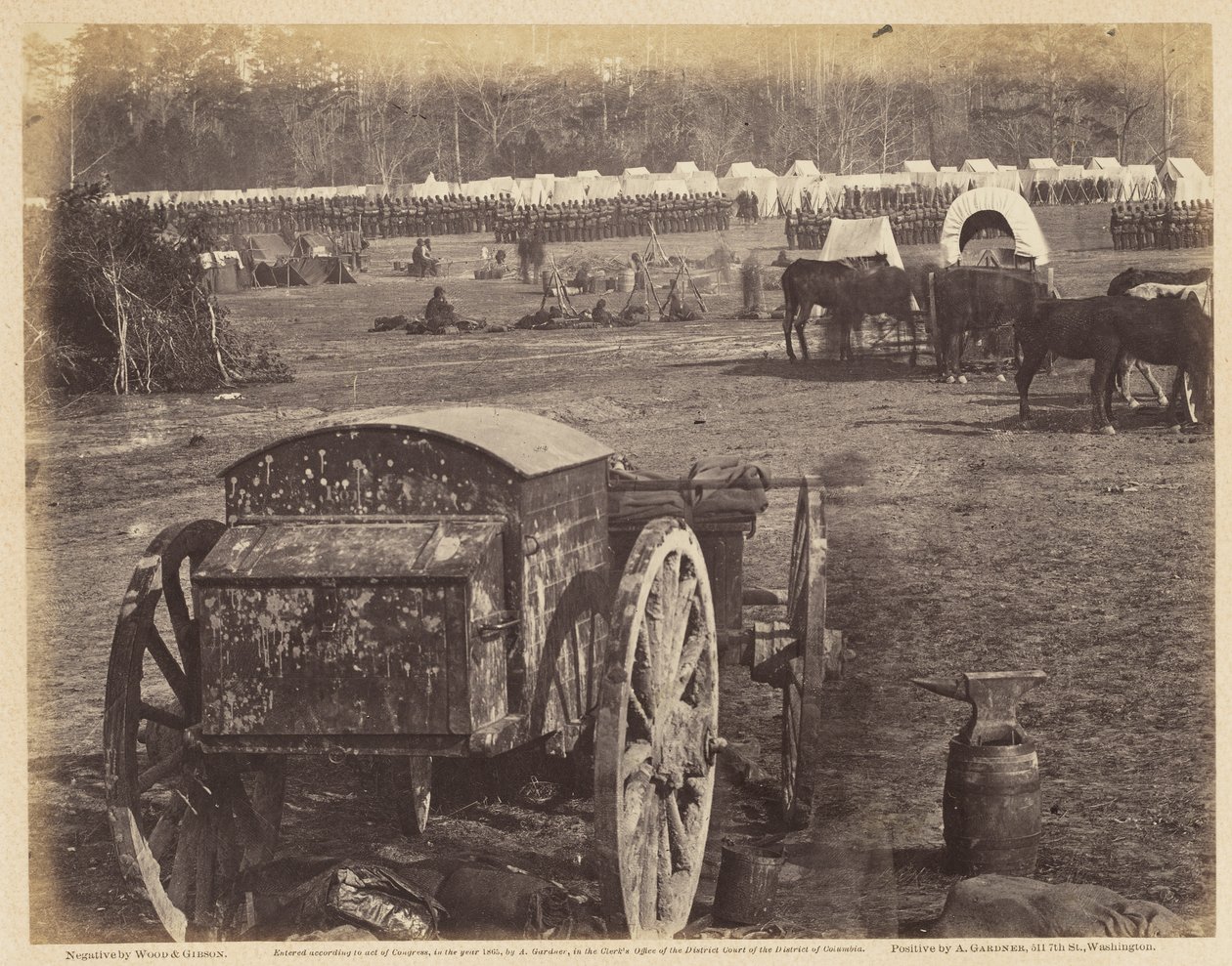 كامب وكمبرلاند لاندينج ، على بامونكي. ، مايو ، 1862 (طبعة زلال مثبتة على ورق منسوج) بواسطة وود وجيبسون وود وجيبسون