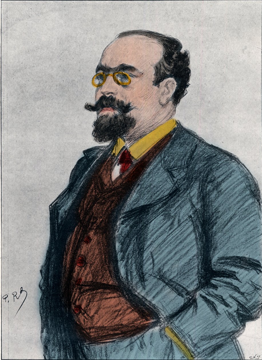 صورة لازار برنار (برنارد لازار) (1865-1903) ناقد أدبي يهودي فرنسي ، صحفي سياسي ، متشدد ، وفوضوي. بواسطة Woodbine K. مصقول