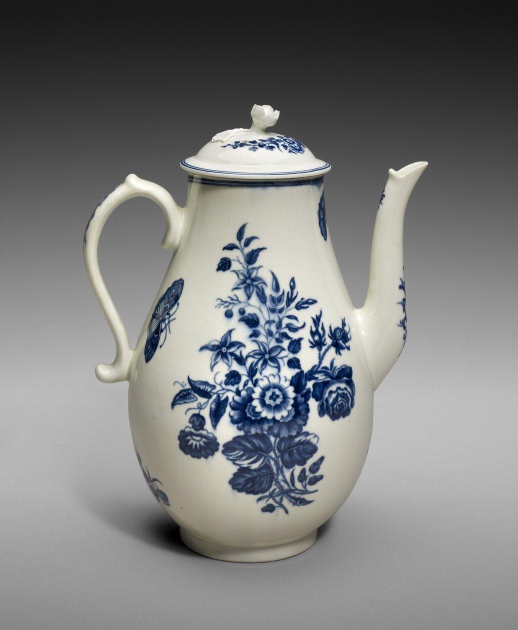 إبريق القهوة ، ج. 1770-1783 (بورسلان ذو عجينة لينة مع طباعة نقل) بواسطة Worcester مصنع الخزف Worcester مصنع الخزف