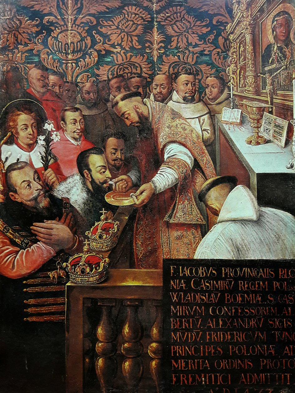 شركة Jagiellons في Jasna Góra في عام 1477 (اعترف Casimir IV Jagiellon مع أبنائه بجامعة Jasna Góra) بواسطة ورشة عمل توماسو دولابيلا