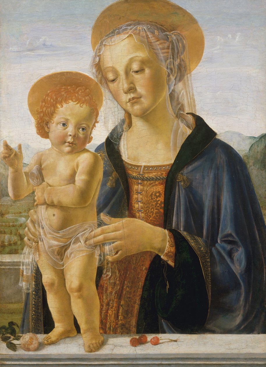 مادونا والطفل ، كاليفورنيا. 1470. بواسطة ورشة عمل Andrea del Verrocchio