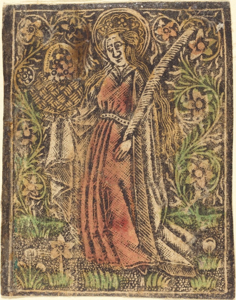 سانت دوروثي ، ج. 1480. بواسطة ورشة عمل سيد آخن مادونا