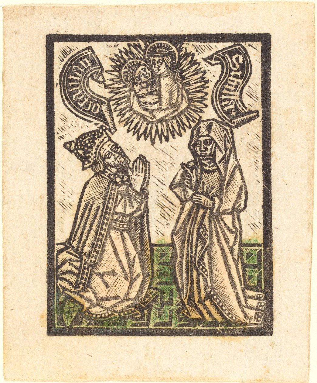 الإمبراطور أوكتافيان والعرافة ، ج. 1480. بواسطة ورشة عمل سيد آخن مادونا