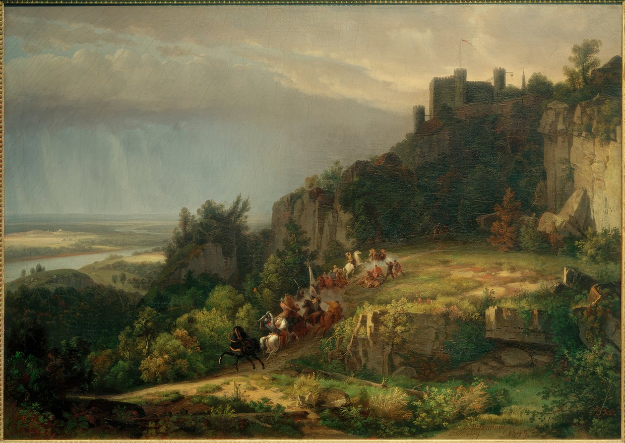 W.Whittredge ، قتال أمام القلعة (قلعة Drachenfels) بواسطة ورثينجتون ويتريدج