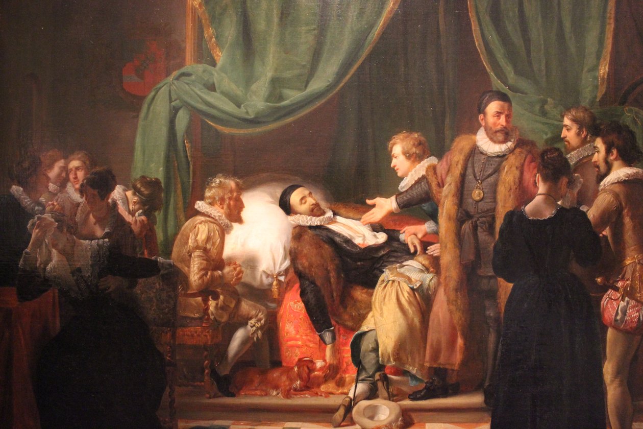 فراش موت ويليام أورانج بواسطة Woutherus Mol