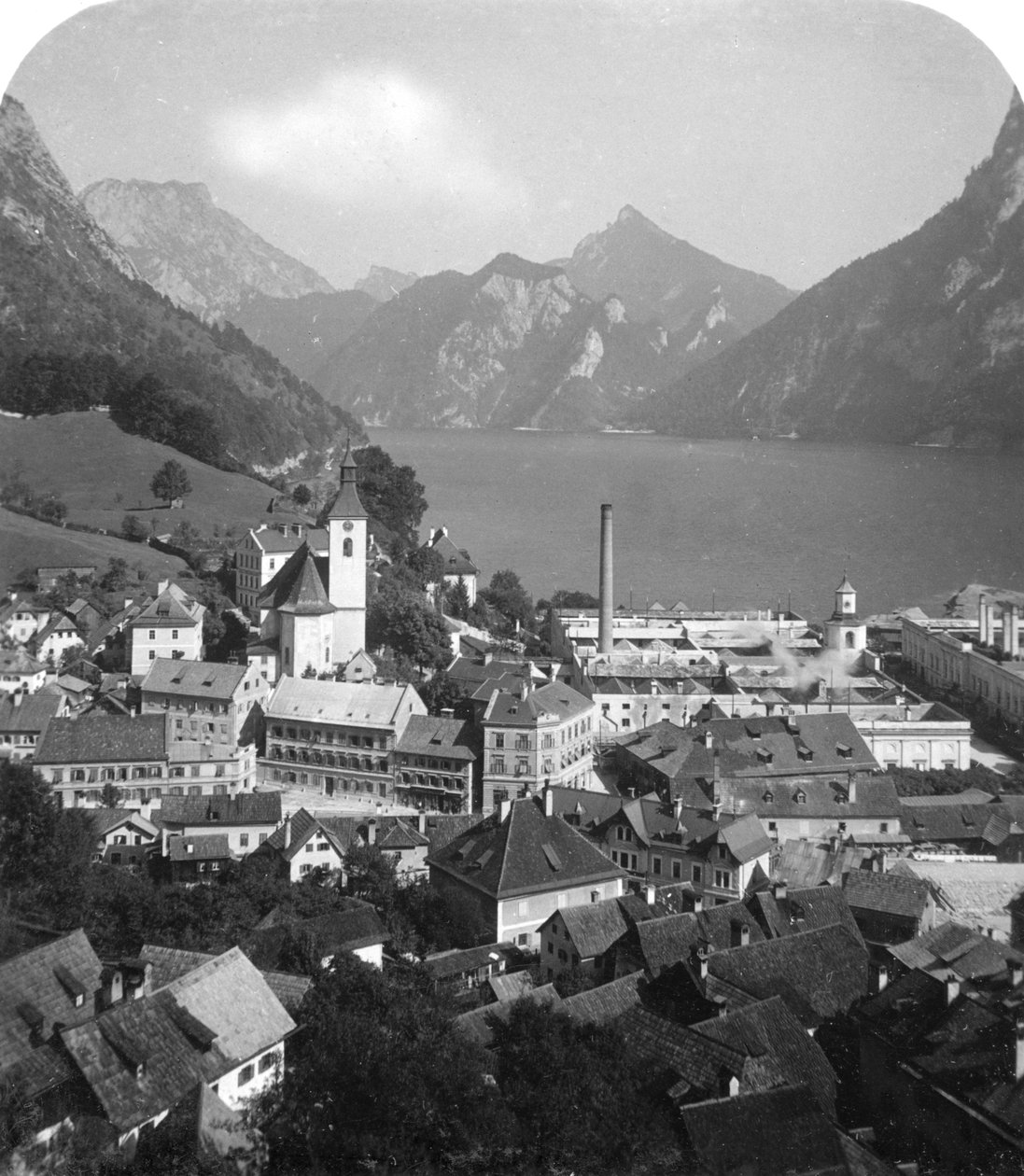 Ebensee و Lake Traun ، Salzkammergut ، النمسا ، c1900s. بواسطة ورتهل وأولاده