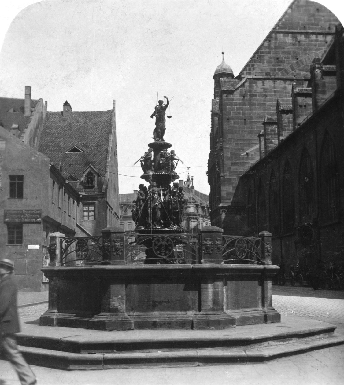 Tugendbrunnen ، نورنبيرغ ، بافاريا ، ألمانيا ، c1900 بواسطة ورتهل وأولاده