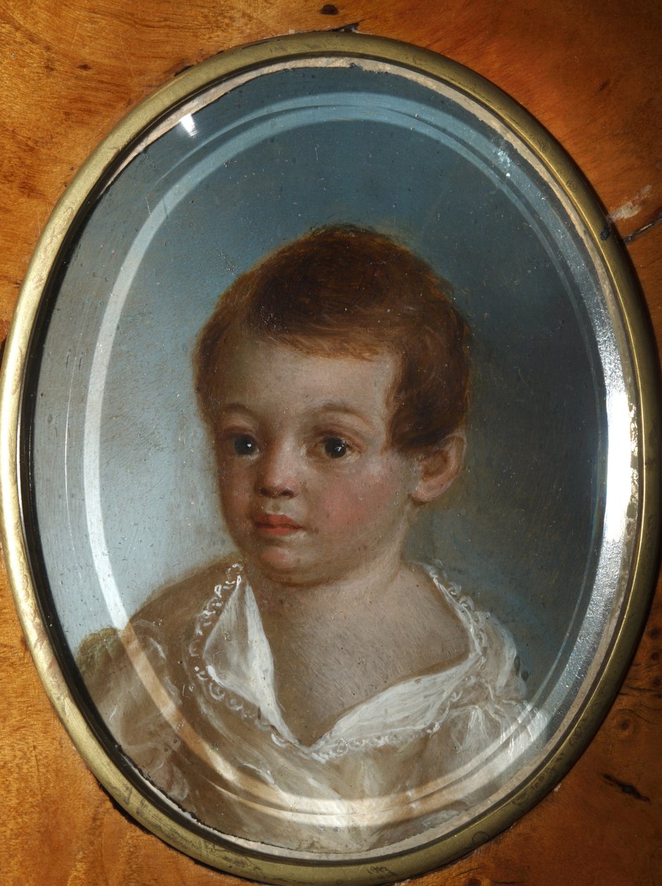 "صورة للشاعر ألكسندر سيرجيفيتش بوشكين (1799-1837) عندما كان طفلاً" لوحة رسمها كزافييه دي مايستر (1763-1852) 1802 متحف الدولة إيه إس بوشكين ، موسكو بواسطة كزافييه دي مايستر
