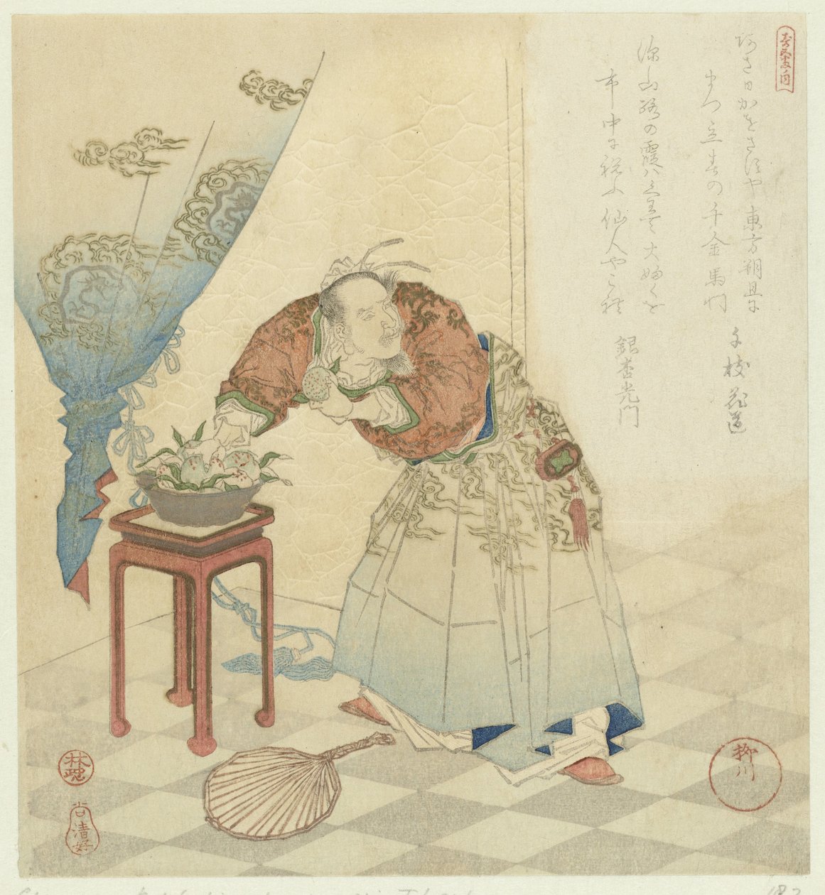 Tôbôsaku يسرق الخوخ الخلود خمس طبعات على طول العمر (عنوان السلسلة) Kotobuki goban no uchi (عنوان المسلسل على الكائن) بواسطة ياناغاوا شيغينوبو (أنا)