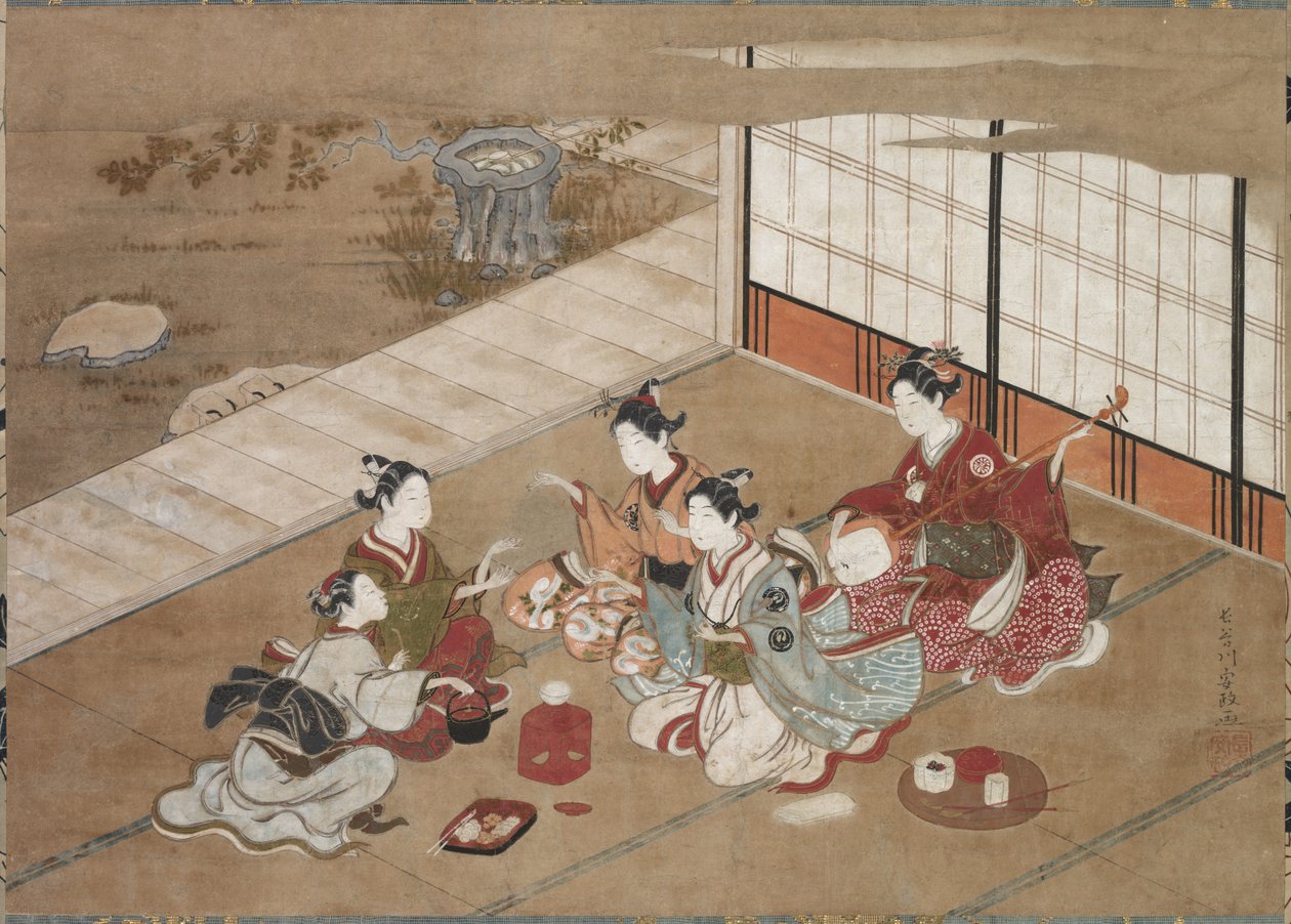 لعب لعبة اليد ، ج. 1760. بواسطة ياسوماسا هاسيغاوا