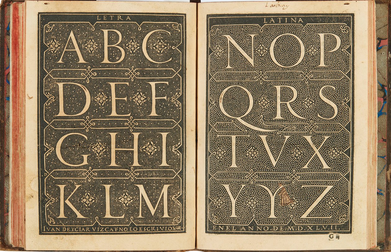 تجميع subtilissima ، بعنوان Orthographia pratica ، 1548. بواسطة يسيار