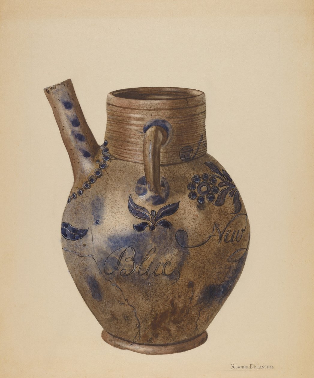 ابريق ماء ، c. 1936. بواسطة يولاند ديلاسر
