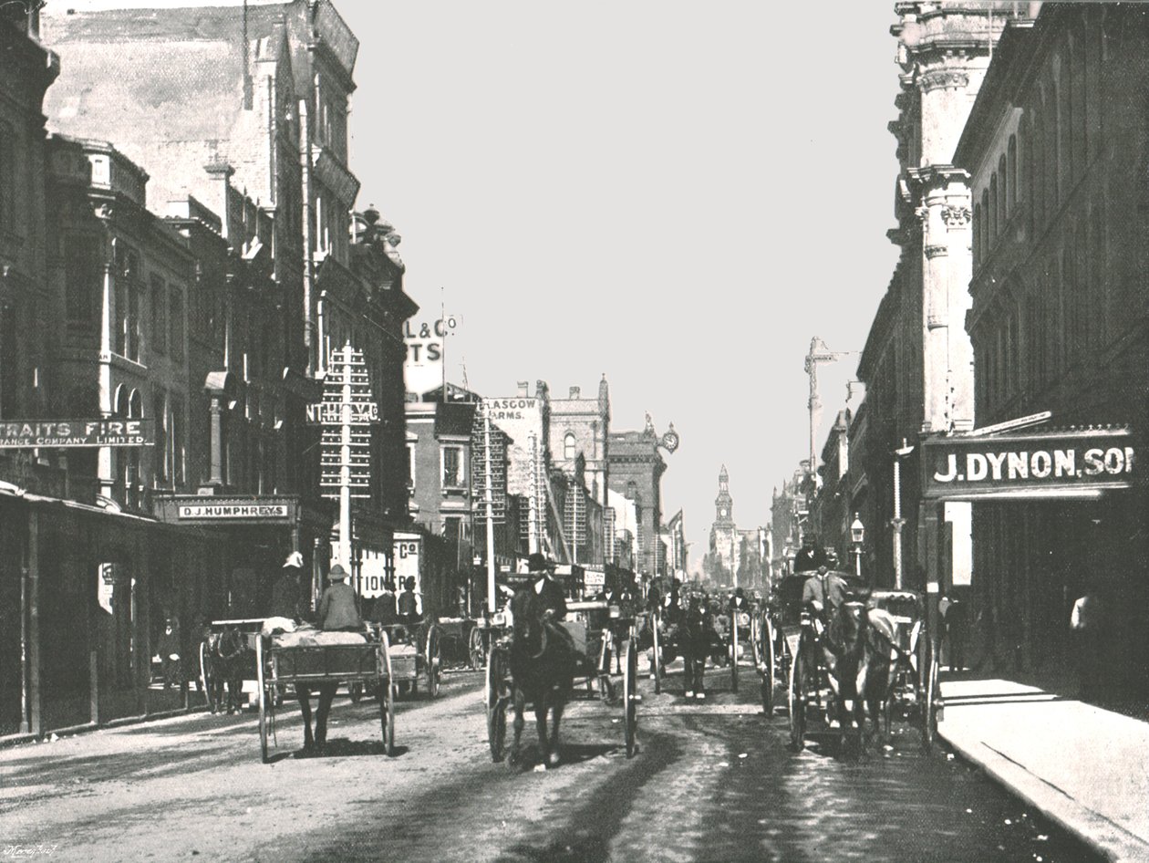 شارع جورج ، سيدني ، أستراليا ، 1895. بواسطة يورك وابنه