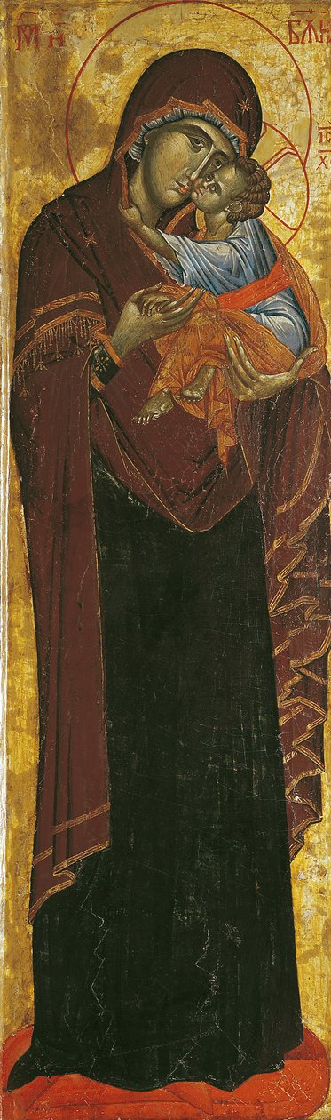 أيقونة تعرف باسم "عذراء القيصر دوشان" ، c.1350 (درجة الحرارة على اللوحة) بواسطة المدرسة اليوغسلافية