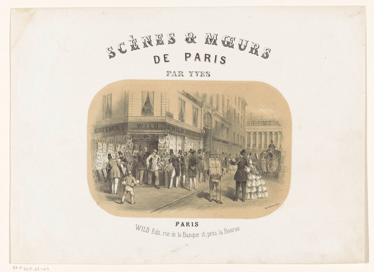 الشكل الخارجي للناشر Wild in Paris Scènes & Moeurs de Paris (عنوان السلسلة على الكائن) بواسطة إيف