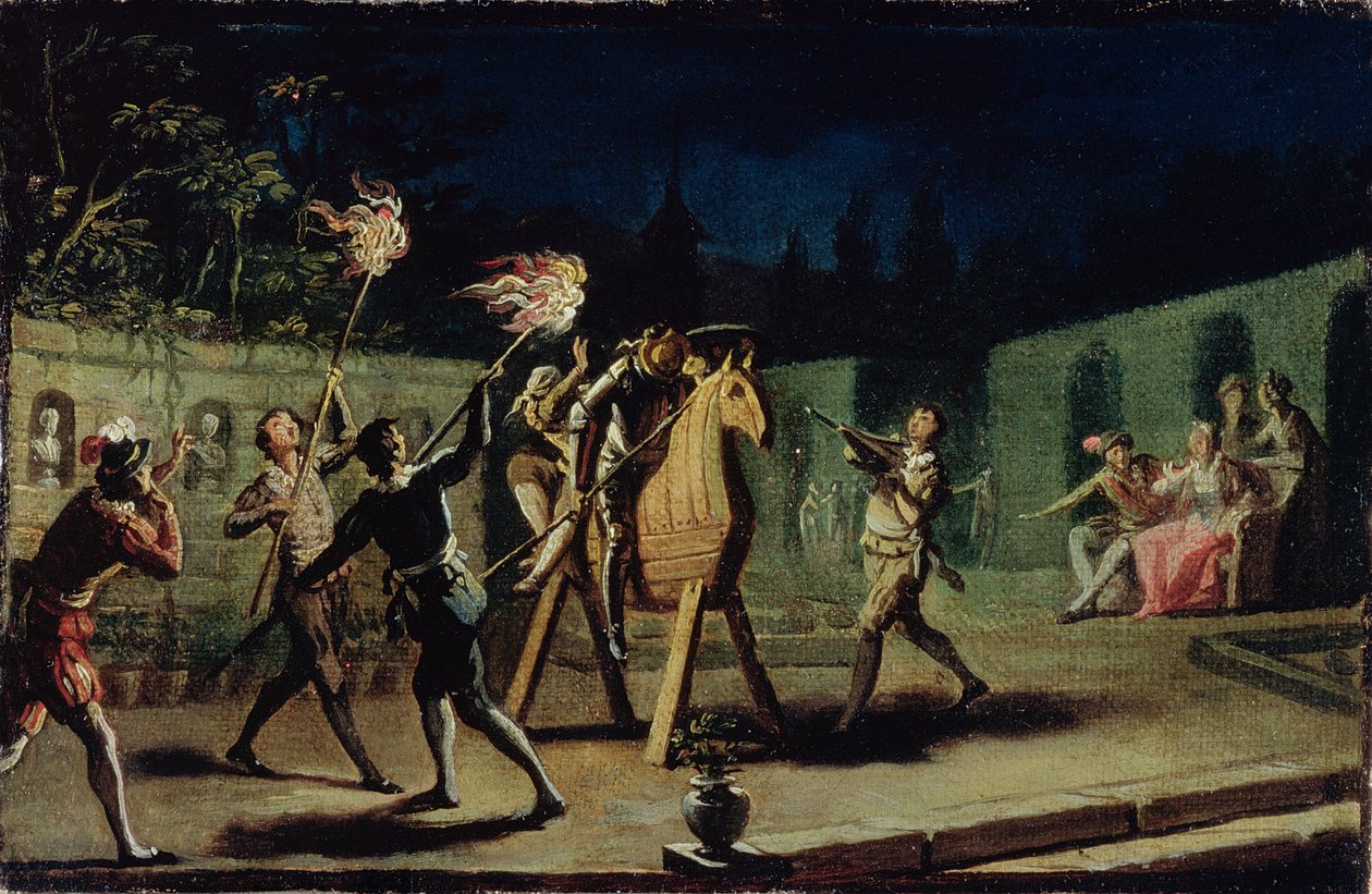 دون كيشوت وسانشو بانزا يركبون كافيلينو (زوج من 82435) بواسطة Zacarias Gonzalez Velazquez