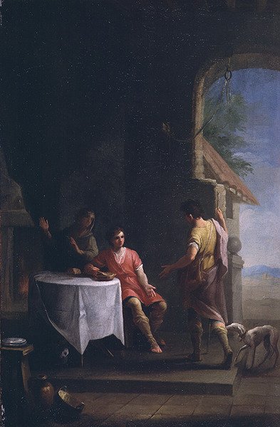 باع عيسو حقه في الميلاد ليعقوب ، 1790-1800 (ليس مثل 72151) بواسطة Zacarias Gonzalez Velazquez