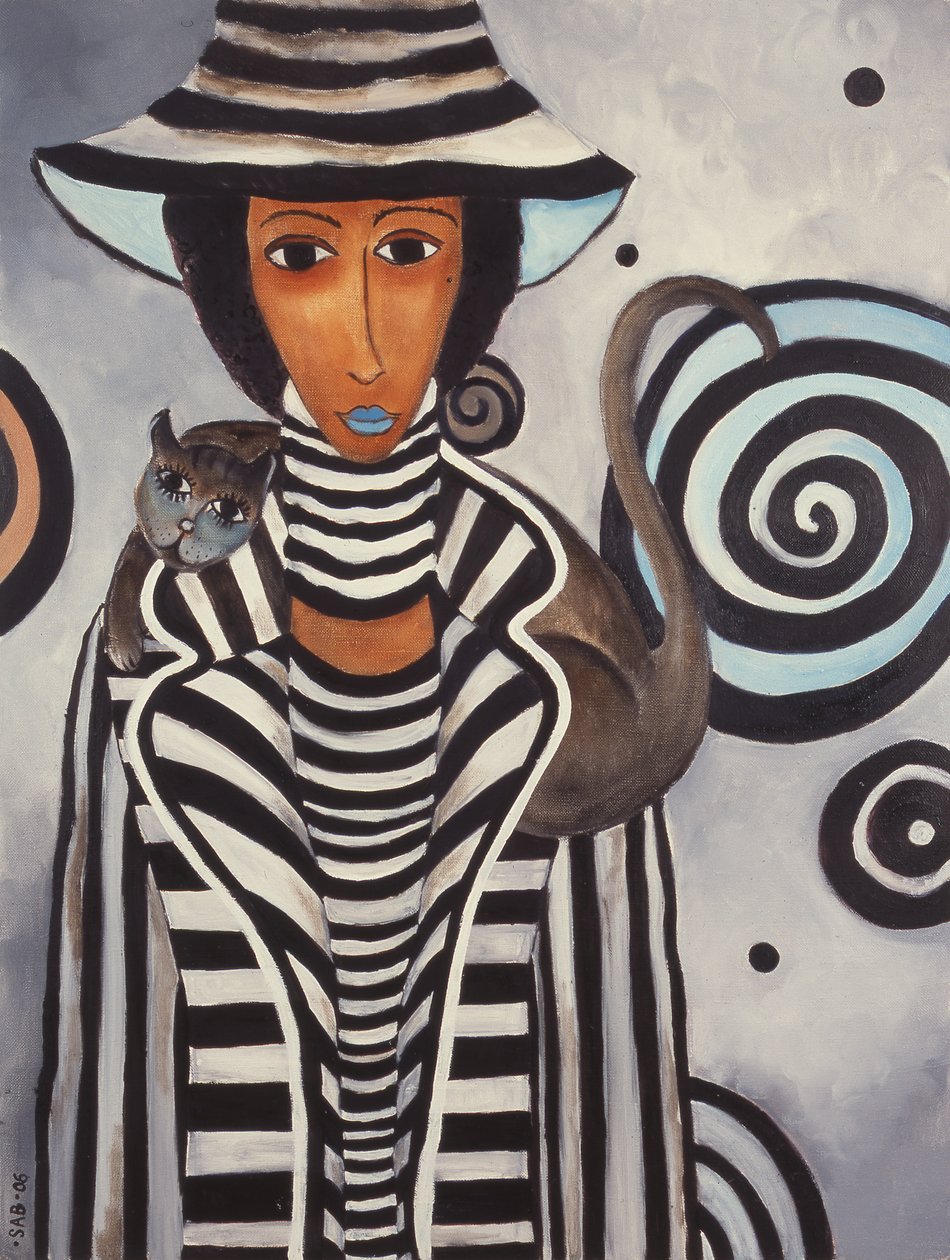 أسود وأبيض ، 2005 (زيت على قماش) بواسطة Zanara Sabina Nedelcheva Williams