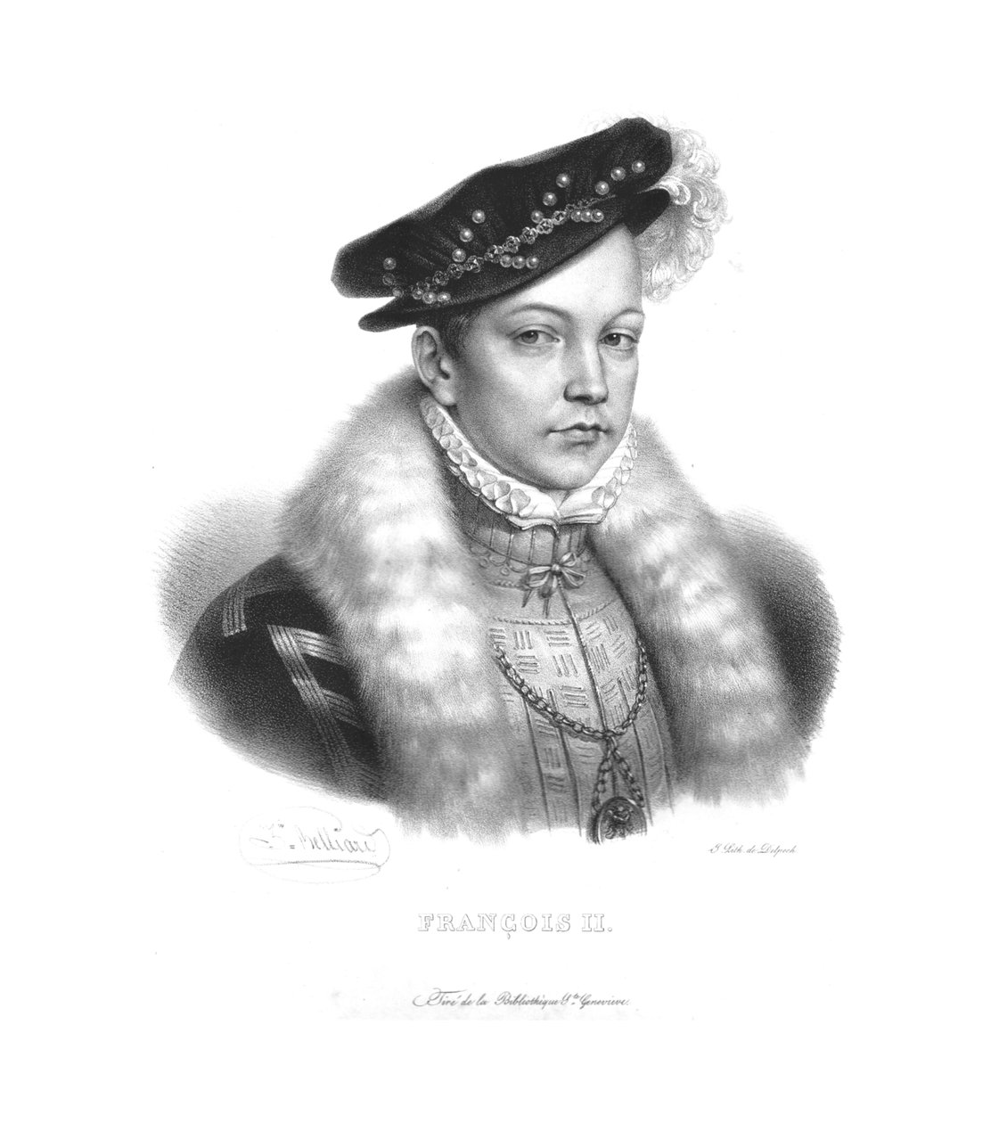 فرانسيس الثاني ، ملك فرنسا ، c1820s. بواسطة Zephirin Felix Jean Marius Belliard