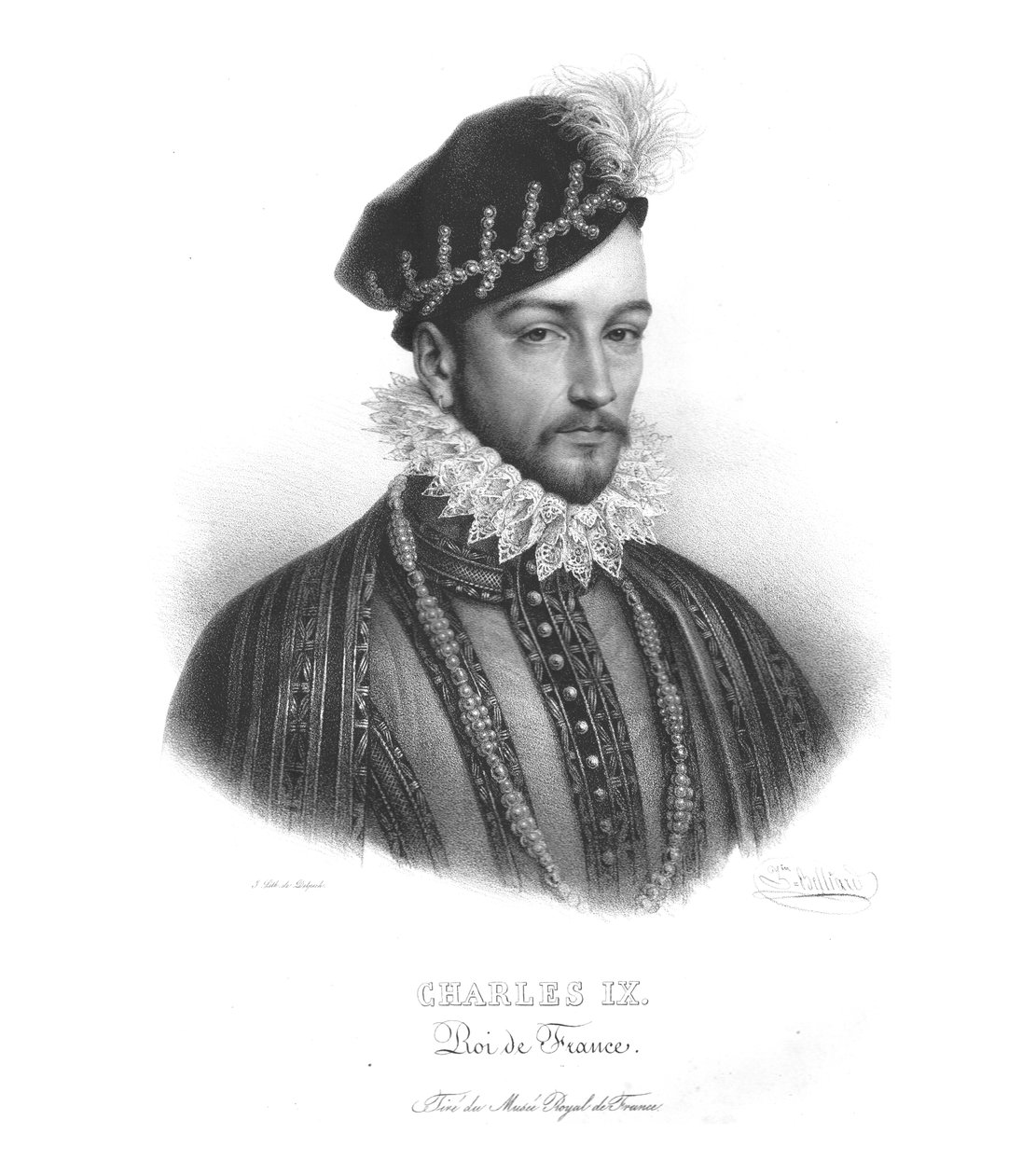 الملك تشارلز التاسع ملك فرنسا ، c1820s. بواسطة Zephirin Felix Jean Marius Belliard