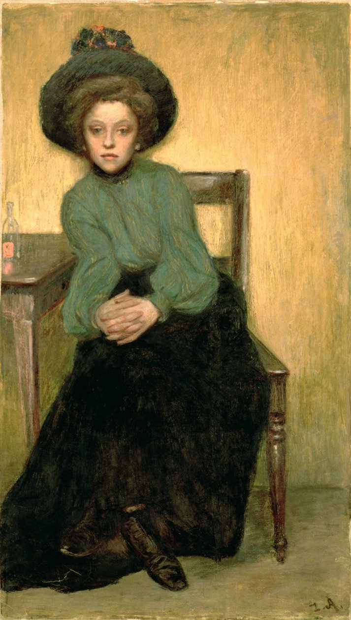 بعد الأفسنتين c.1900 (زيت على الكرتون) بواسطة Zygmunt Andrychieicz