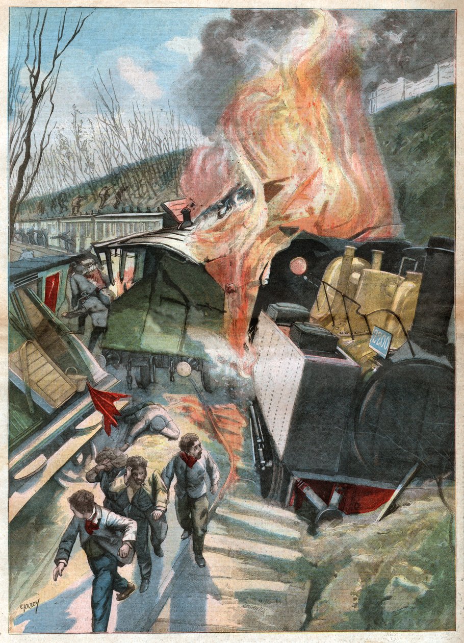 Accident de train. Train crash. بواسطة ريتشارد (بعد) داد