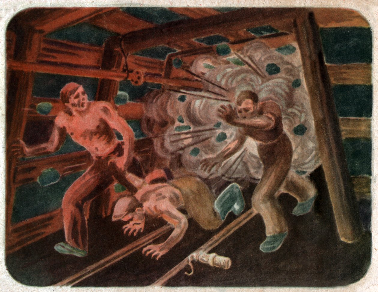 حادث في لغم ، حوالي عام 1950 بواسطة . .