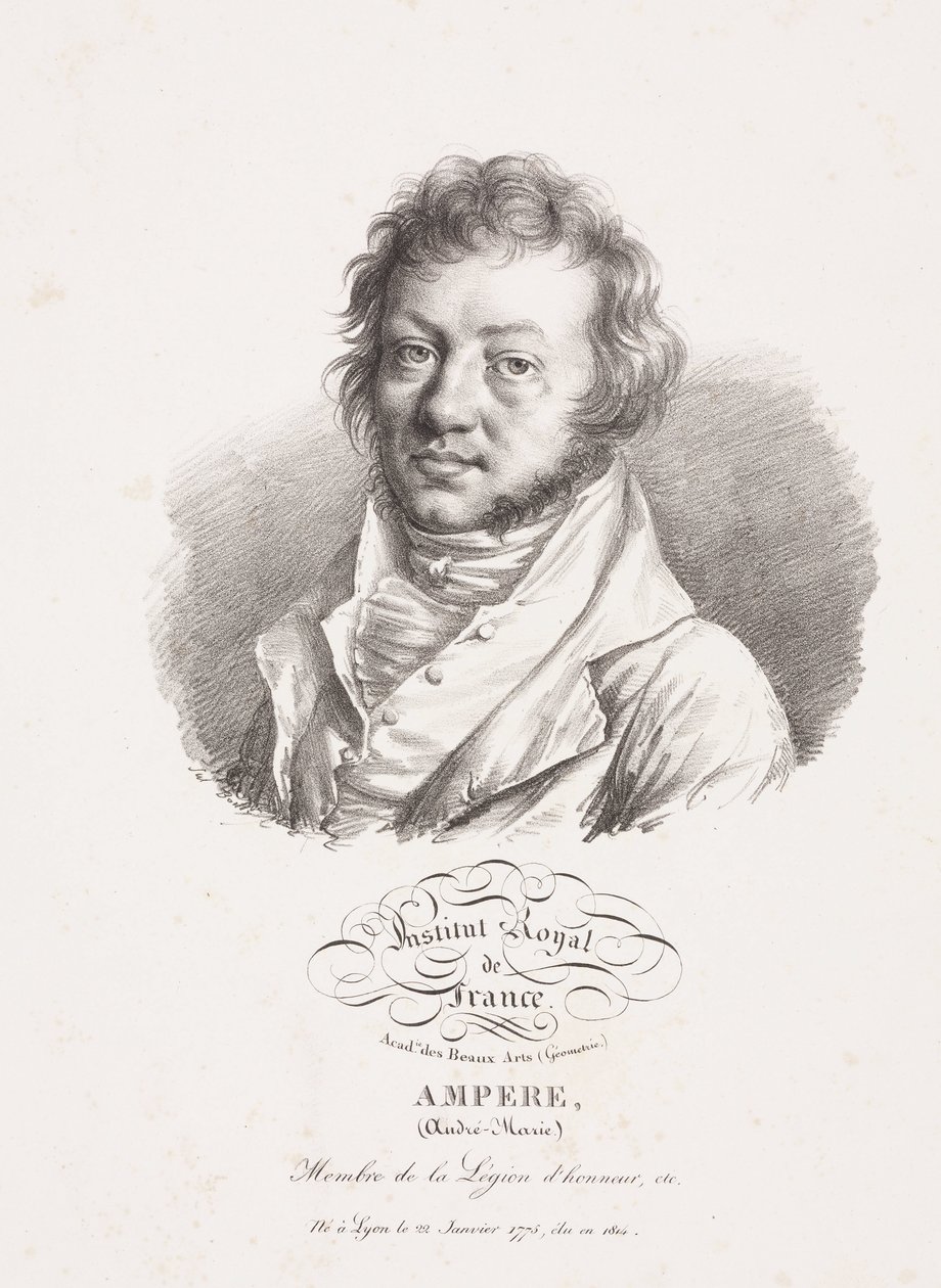 Andre-Marie Ampere, French physicist and mathematician, c 1820 بواسطة فريدريك (المرتبط ب) بارنارد