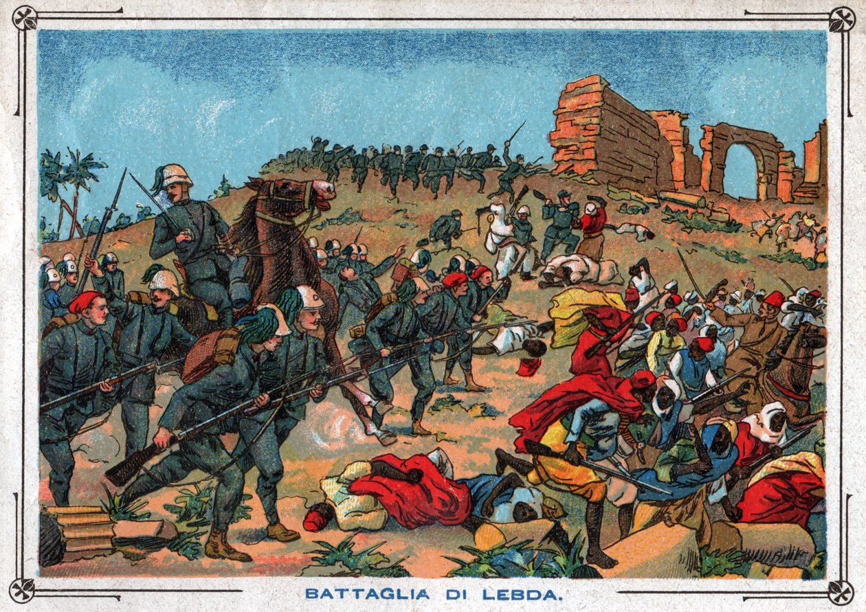 Bataille de Wadi. Battle of Wadi Lebda. بواسطة فرديناند جورج والدمولر