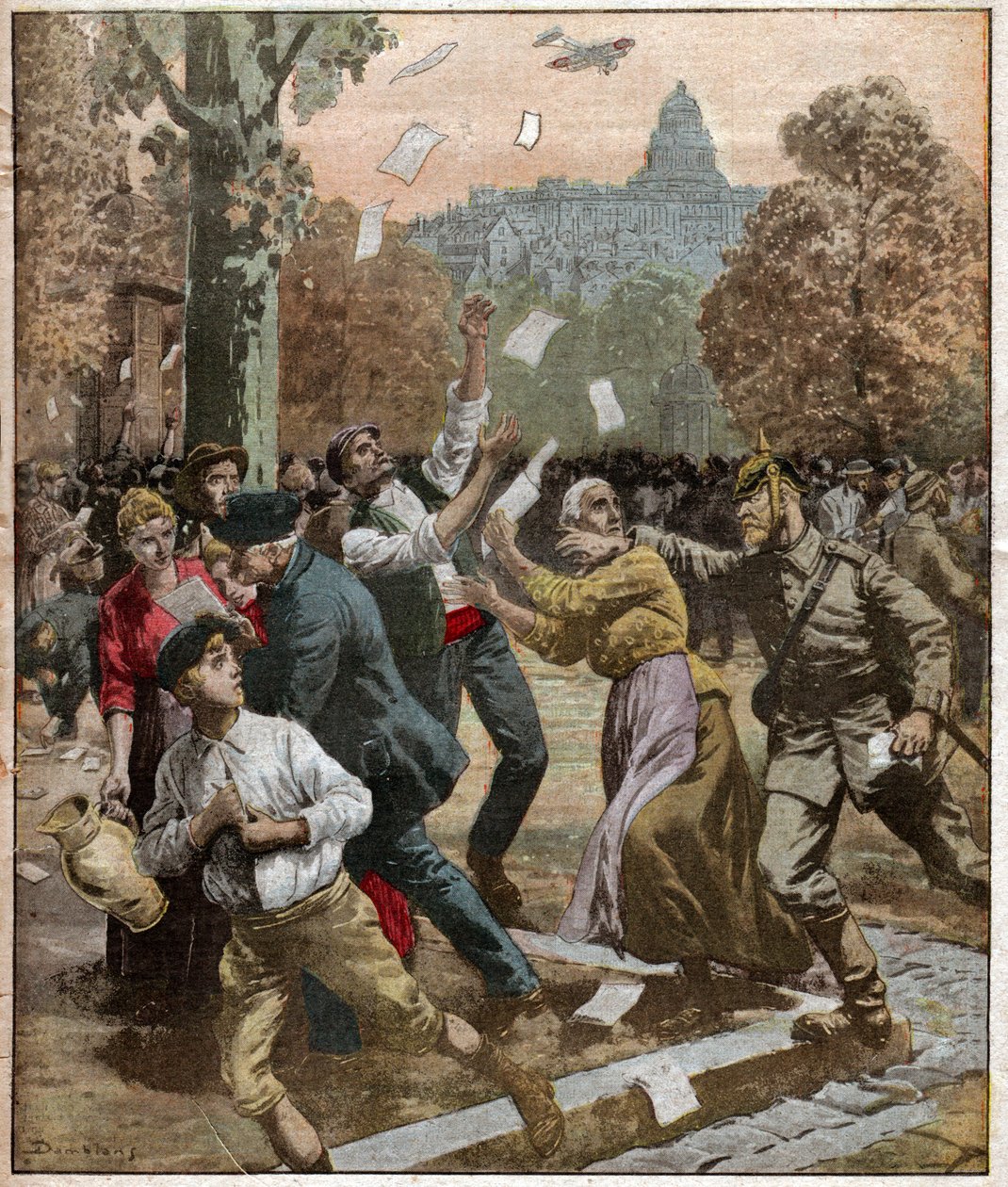 Bruxelles pendant la Iere Guerre Mondiale. Brussels during World War I. بواسطة فرديناند جورج والدمولر