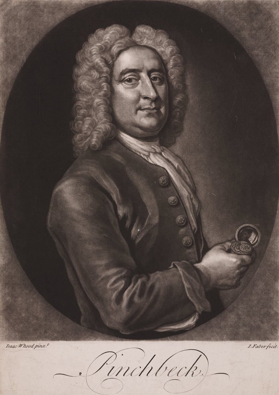 Christopher Pinchbeck, English clockmaker and toymaker, c 1725 بواسطة فريدريك (المرتبط ب) بارنارد