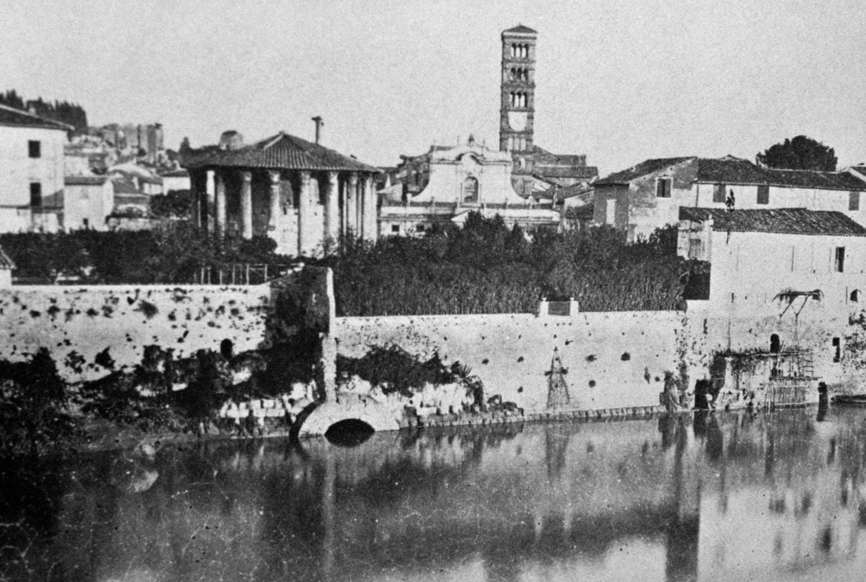 Cloaca Maxima (نظام الصرف الصحي القديم) ومعبد فيستا أو هرقل فيكتور بواسطة سيفيريني سيفيريني