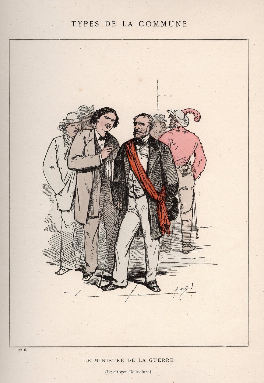 Commune de Paris: costume de THE MINISTER OF LA WAR - LE CITIZEN DELESCLUZE (6) in “” Les Communeux بواسطة فريدريك (المرتبط ب) بارنارد