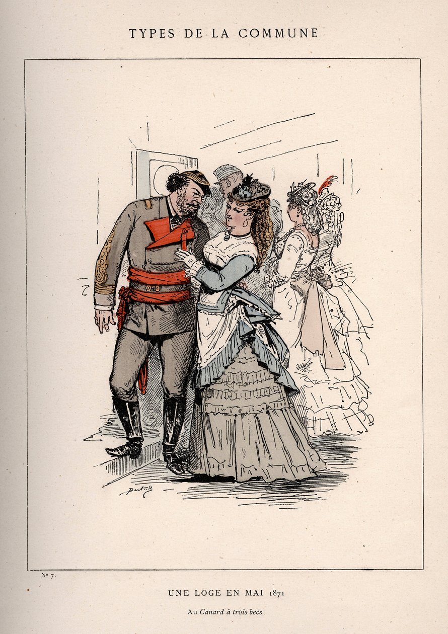 Commune de Paris: costume de UNE LOGE EN MAY 1871 (7) in “” Les Communeux بواسطة فريدريك (المرتبط ب) بارنارد