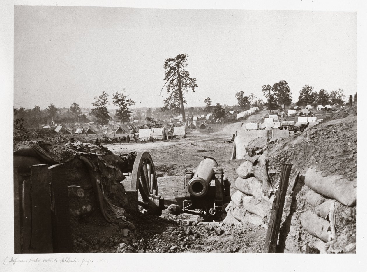Confederate fortifications in front of Atlanta, Georgia, USA بواسطة فرديناند جورج والدمولر
